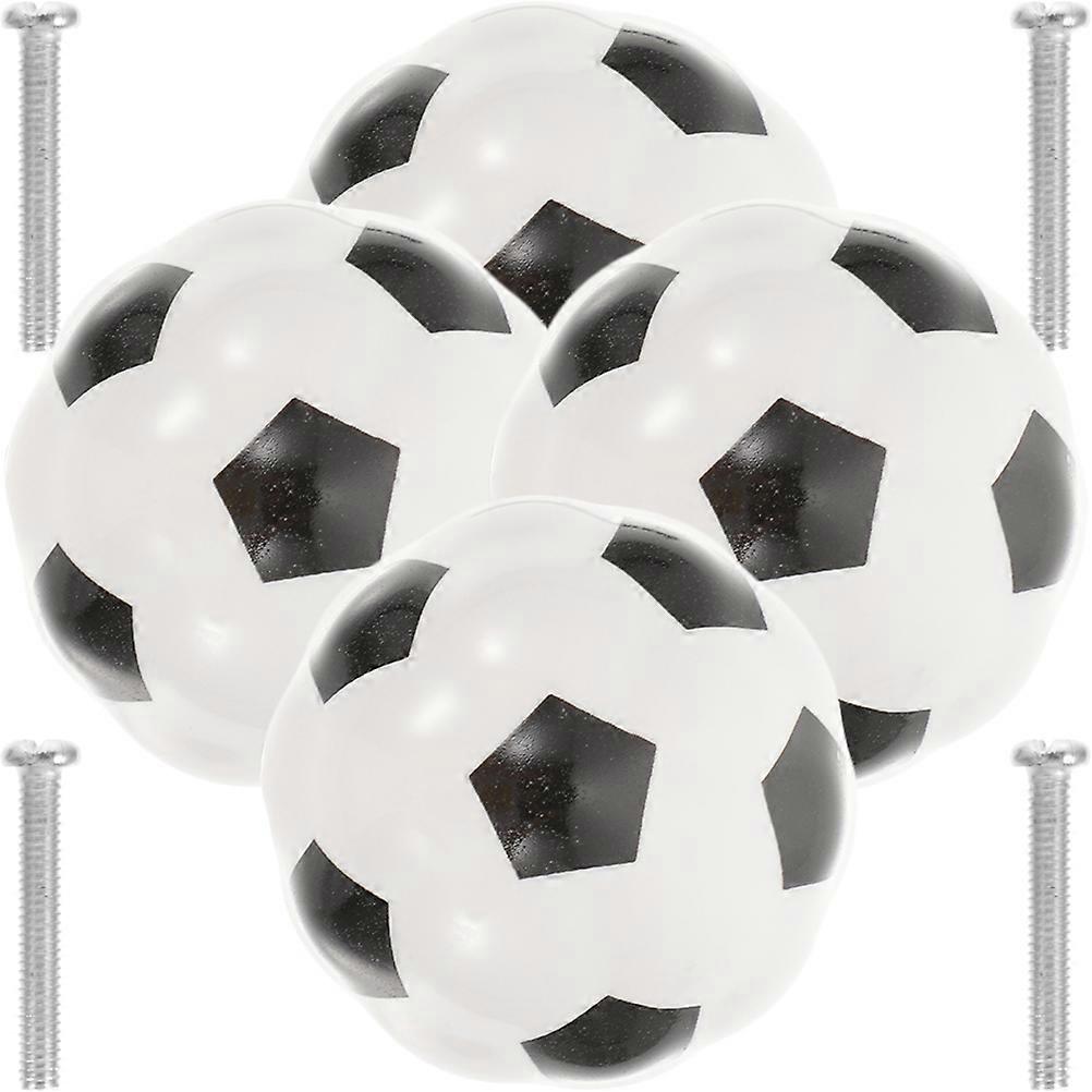 12Pcs Football Design Cabinet Handles for Decorative Use in White
