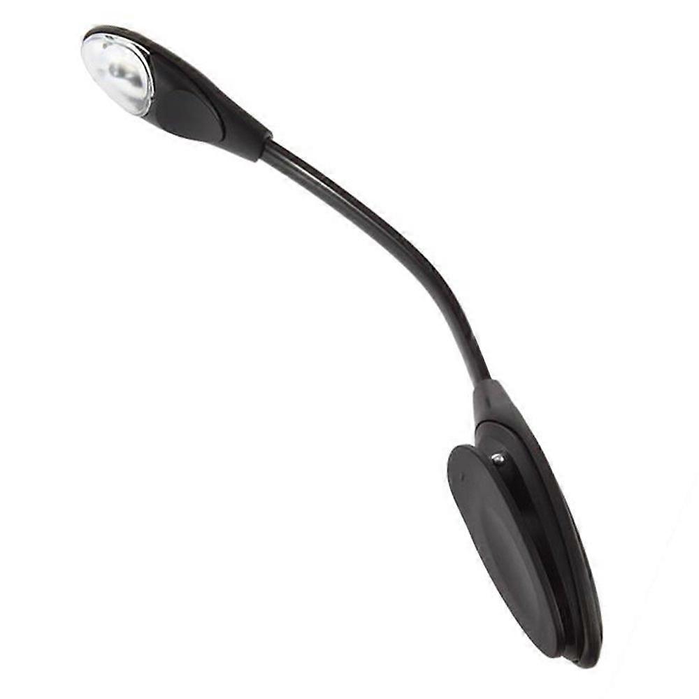 Mini White LED Clip Booklight ClipOn Reading Light for Books, Portable Travel Lamp