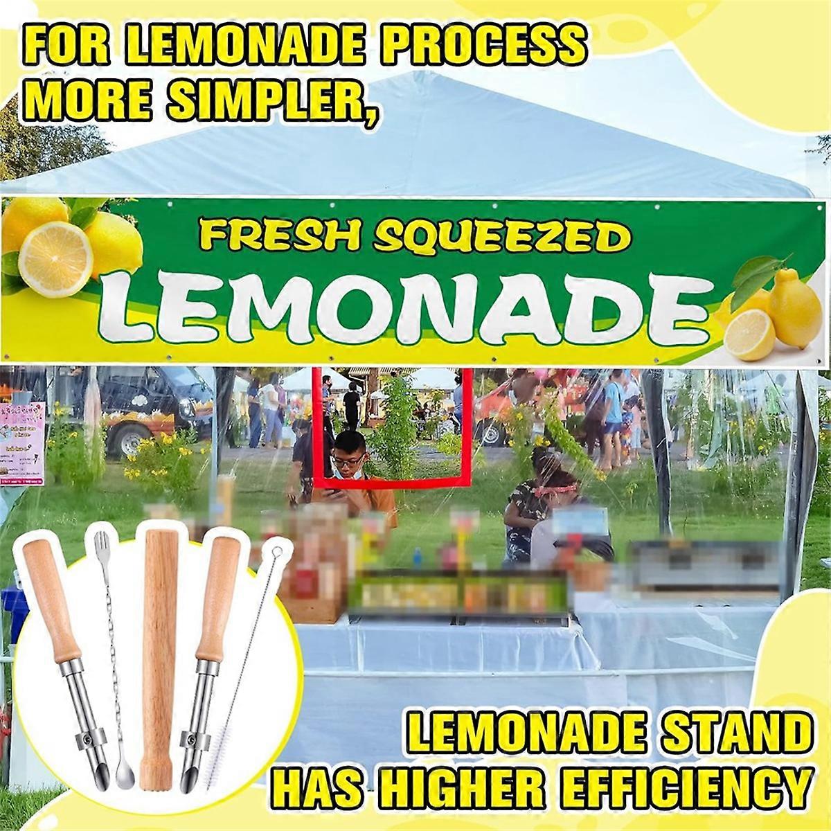 אגרוף קש עבור מכסי פלסטיק כוסות לימונדה עם מחורר עץ מחורר קש נירוסטה