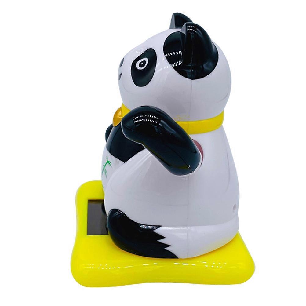 3Pcs Solar Powered Dancing Panda Ornament for Car Dashboard