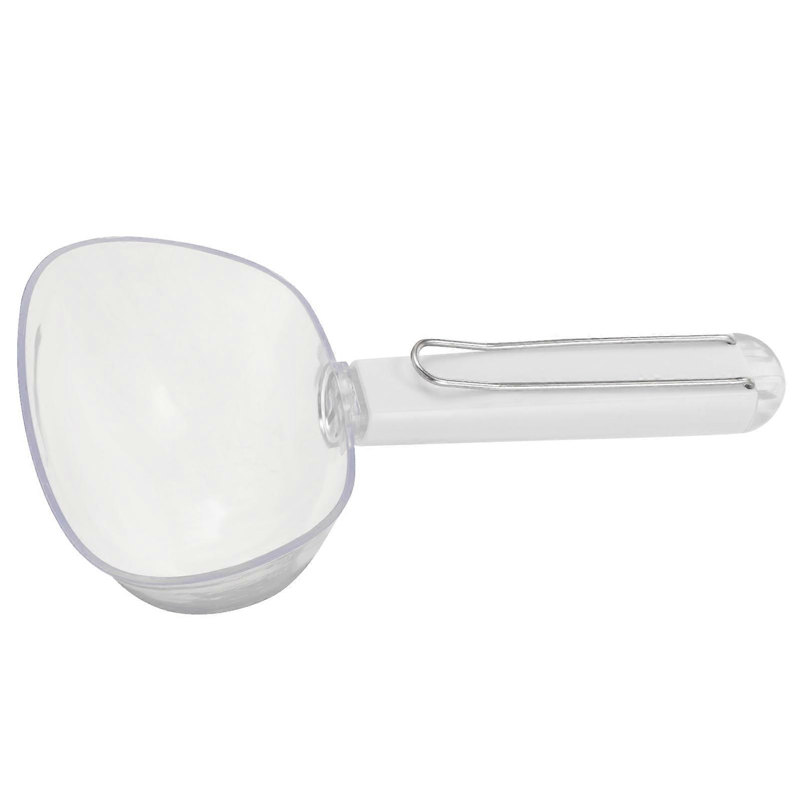 Dog Measuring Food Scoop for Feeding Time with White Plastic Material 1Pack
