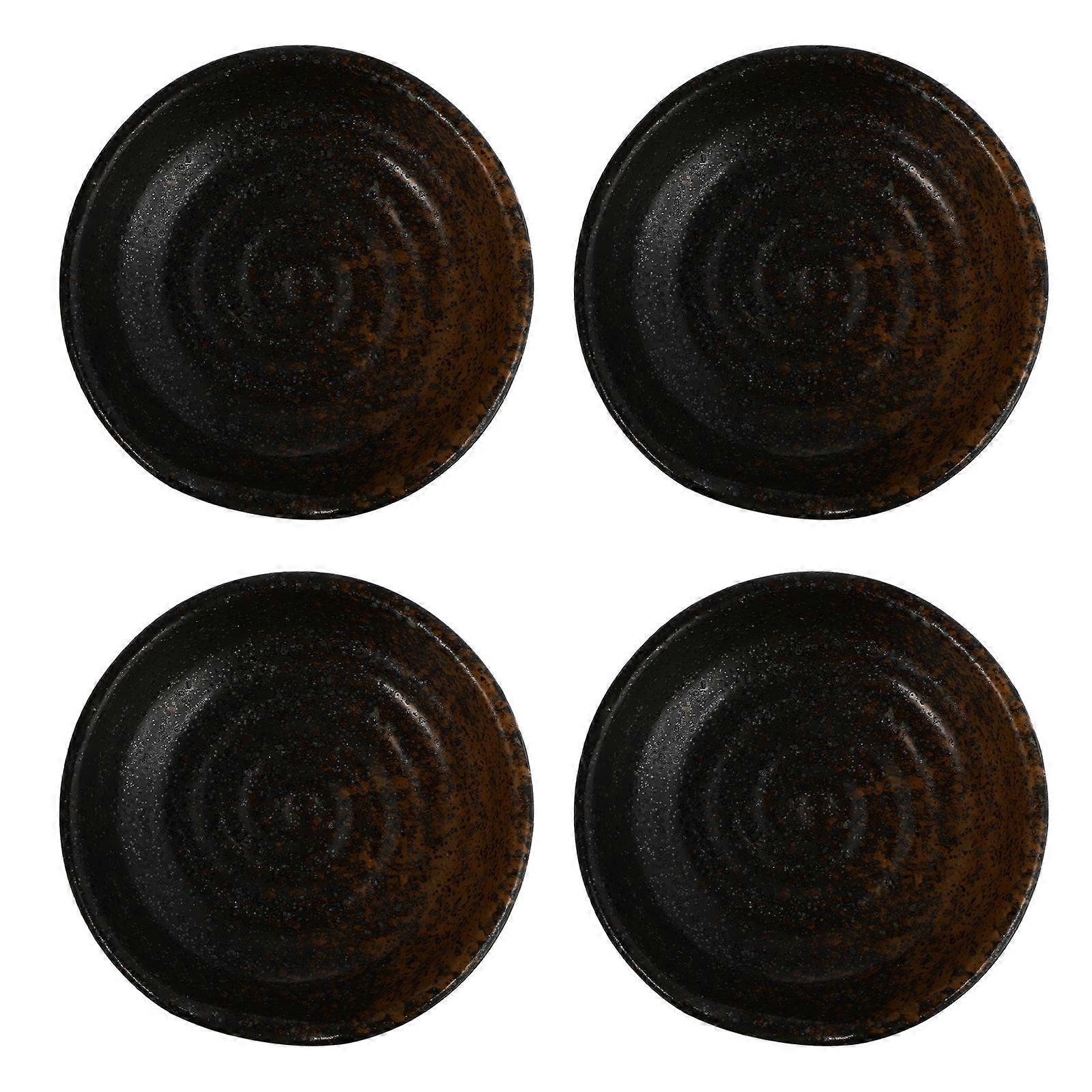 Ceramic Sauce Dishes Assorted Color for Kitchen Use 4Pcs Round Bowls