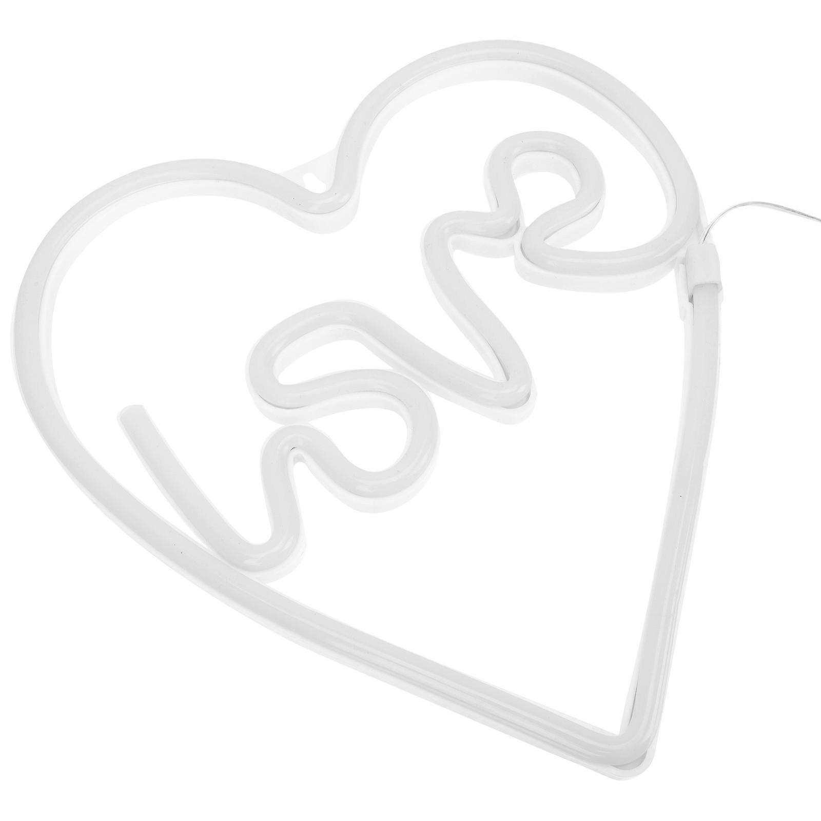 Decorative Neon Light LED Lamp for 5Pcs Heart Shape Design