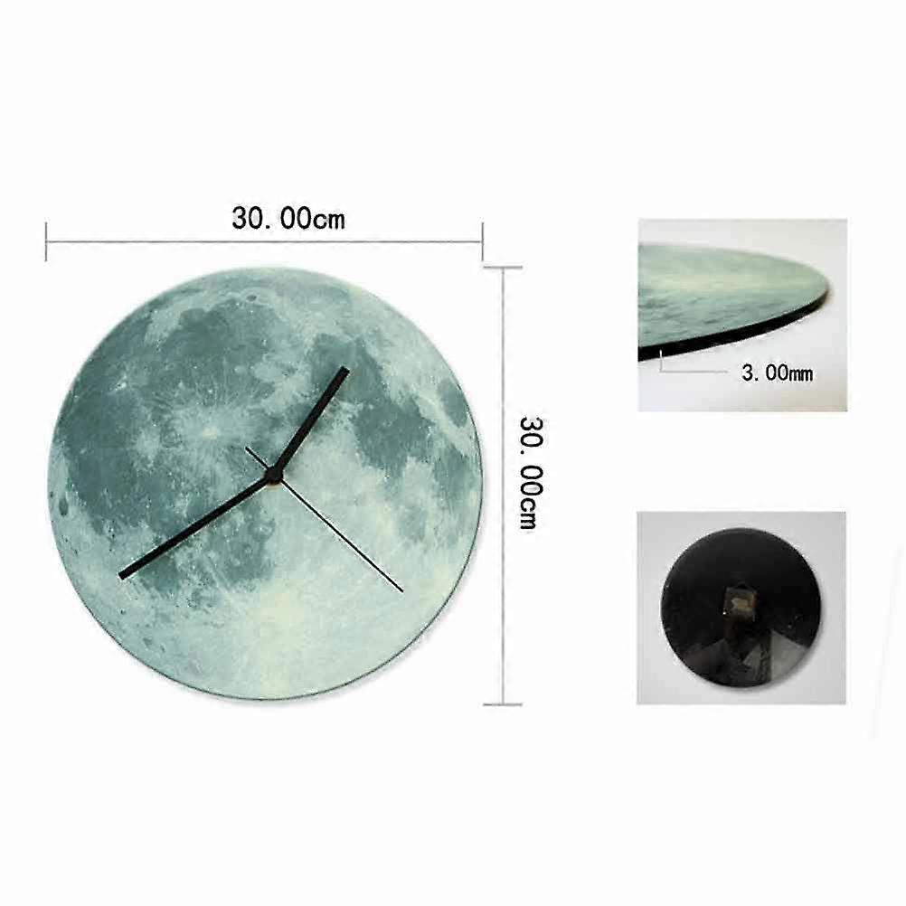 Acrylic Wall Clock 3Pcs Waterproof Noctilucence Hanging Clock