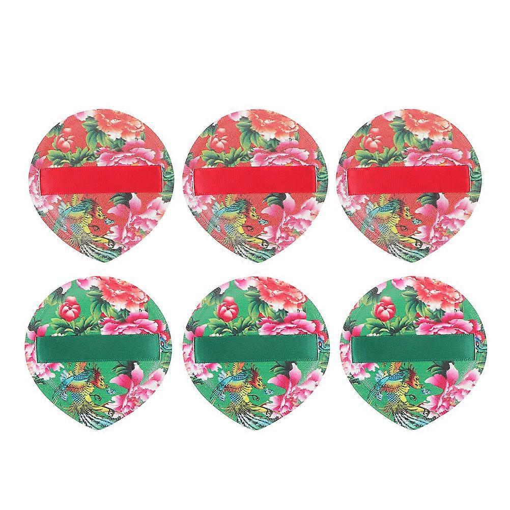 Makeup Cushion Puff Teardrop Powder Applicator Cosmetic Foundation Puff Assorted Color 7.50X7.00X1.30cm Smooth and Even Application 6Pcs