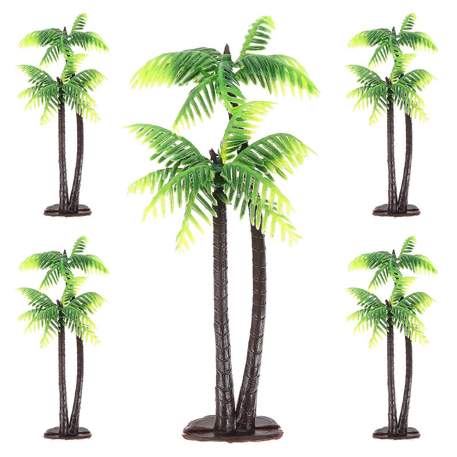 Plastic Model Trees 10 Pcs Coconut Trees Ideal For Decorating Model Landscape Perfect For Friends Colleagues Gift Recipients 13cm