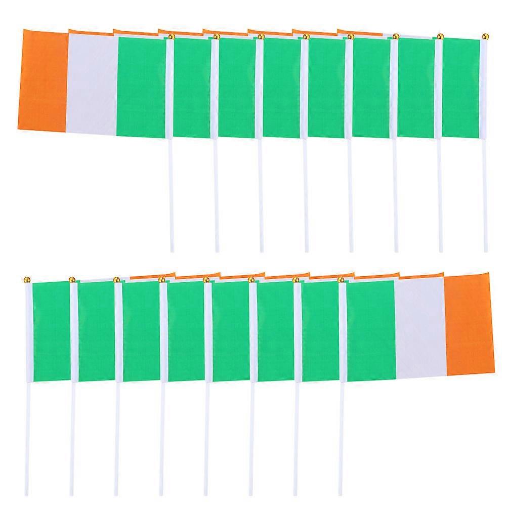 Mini Ireland National Flags Handheld Flags for Festival 60Pcs