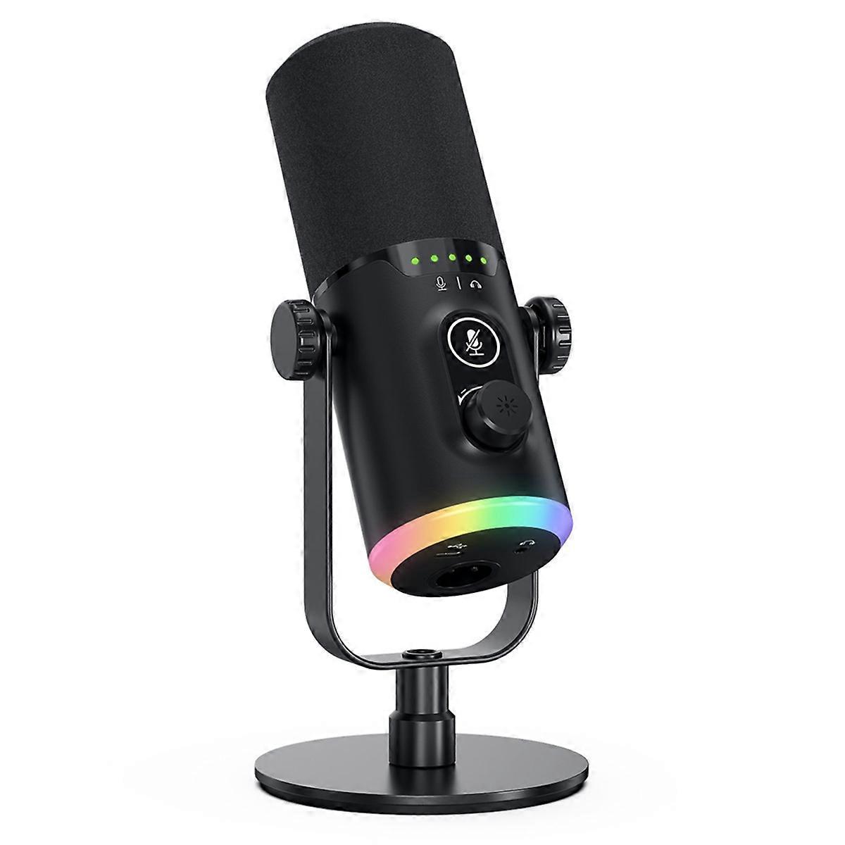 Computer Microphone Microphone RGB Dynamic Mai XLR/USB Dual Interface Recording Game LIVE