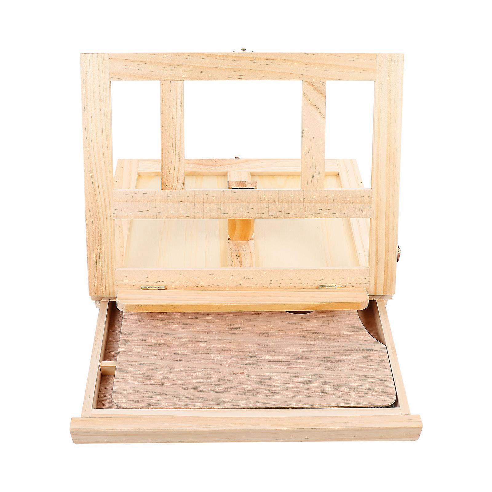 Desktop Easel Wooden Painting Easel with Drawer 3Pcs for Art Display
