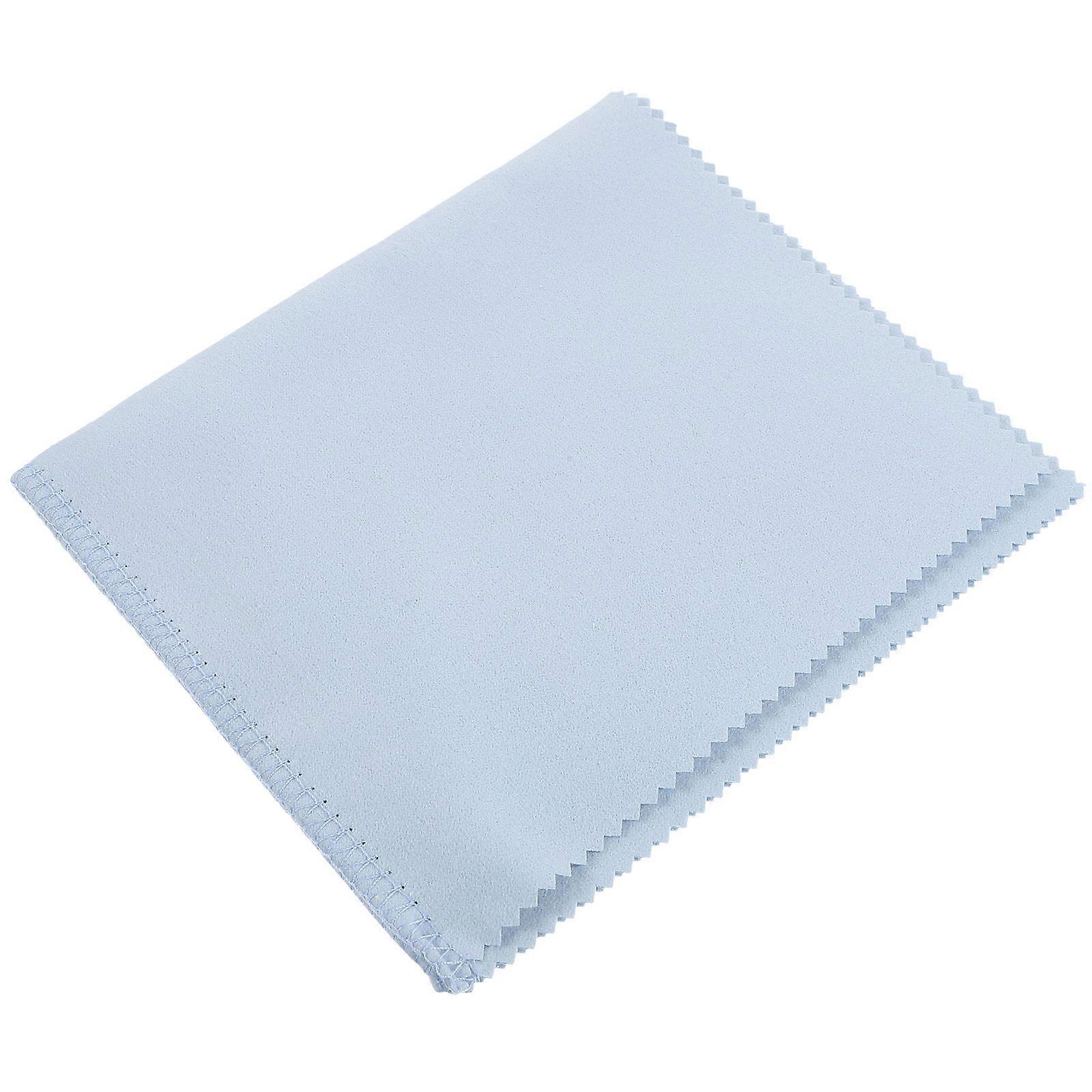Cleaning Cloth 5Pcs Sky-Blue Polishing Cloth For Jewelry Coins And Furniture Maintenance Surface Cleaning