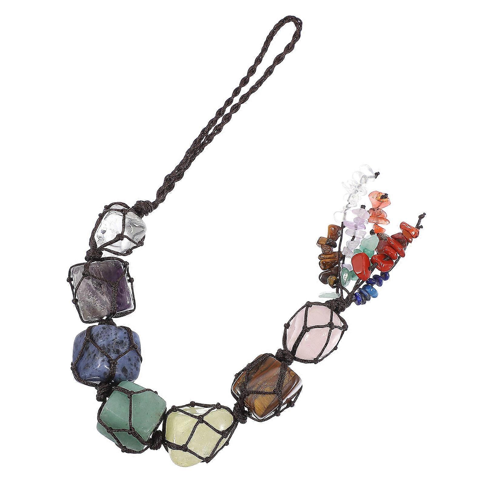 Crystal Hanging Decor for Decor 2Pcs Durable Multi Crystal Stone Hanging