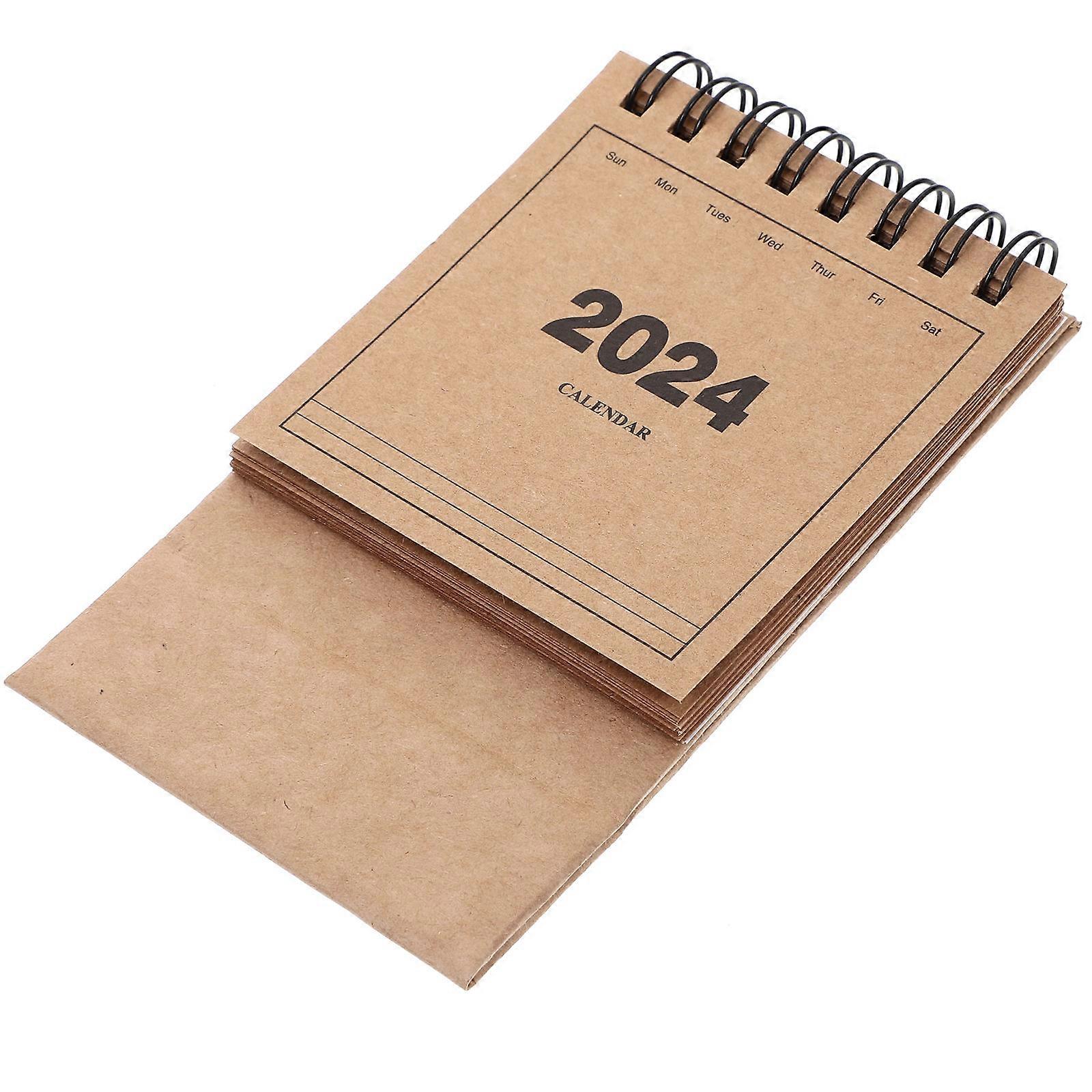 Small Desk Calendar Paper for Decor 3Pcs 2024 Decorative Desktop Calendar