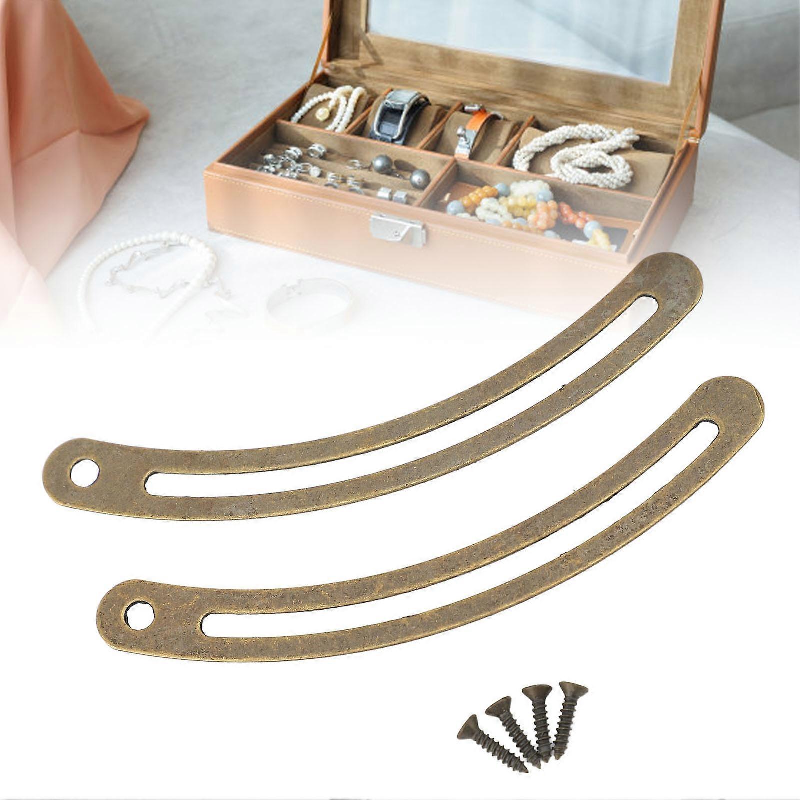 20pcs Retro Copper Lid Support Hinges 9.1x1cm Bronze Set