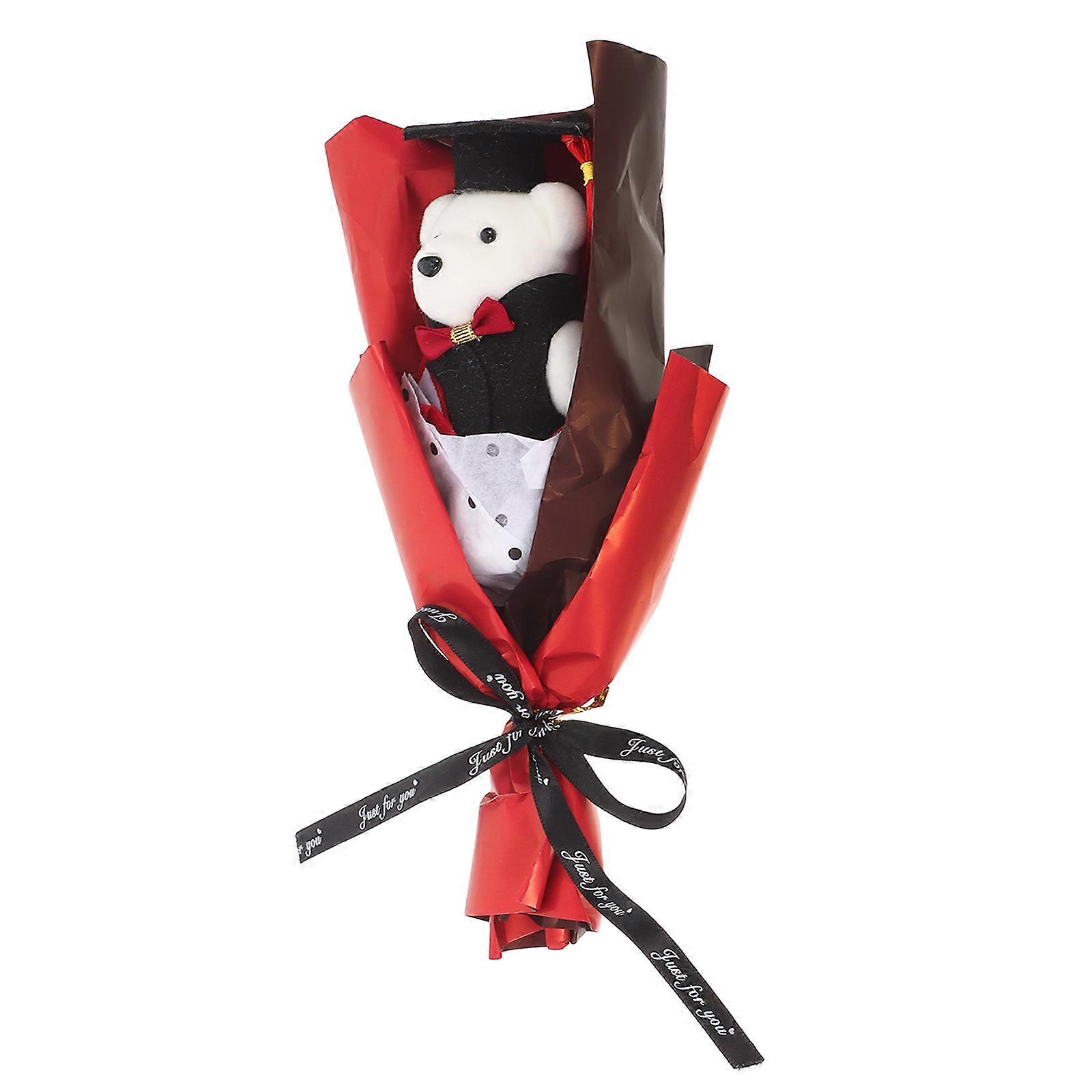 Graduation Bear Decoration Cute Bear Shape Photography Sessions Red 1Pack
