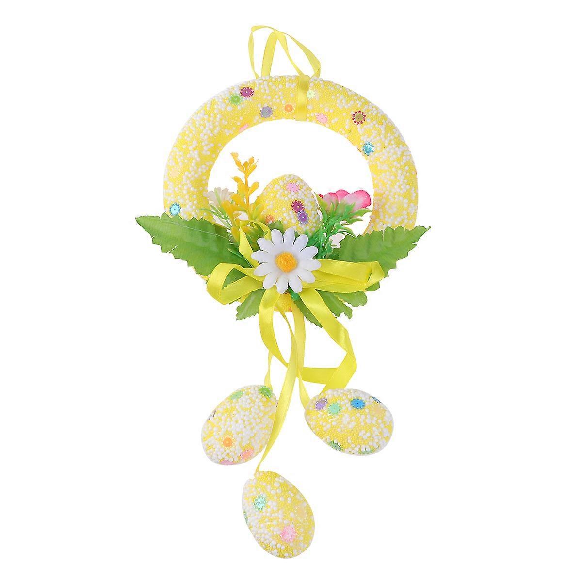 Creative Round Hanging Pendant Easter Egg Decorations 20cm Multi Ornament Perfect For Easter Celebration 1Pack