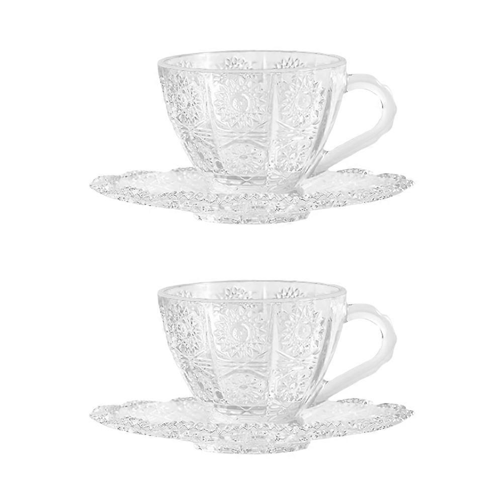 Kitchen Cups Set Simple Design Home Use Water Cup 4.8*7.5cm 2 Sets