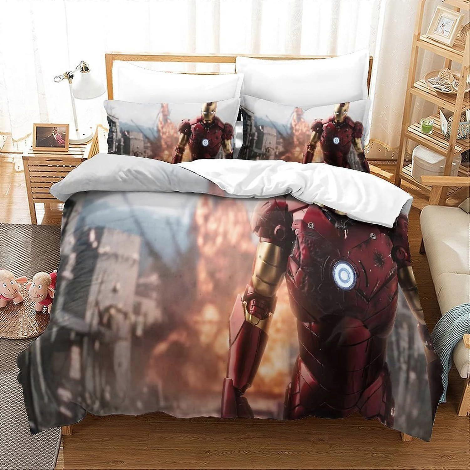 xzz635 Duvet Cover Iron Man Movie Poster Duvet Cover 140X200CM