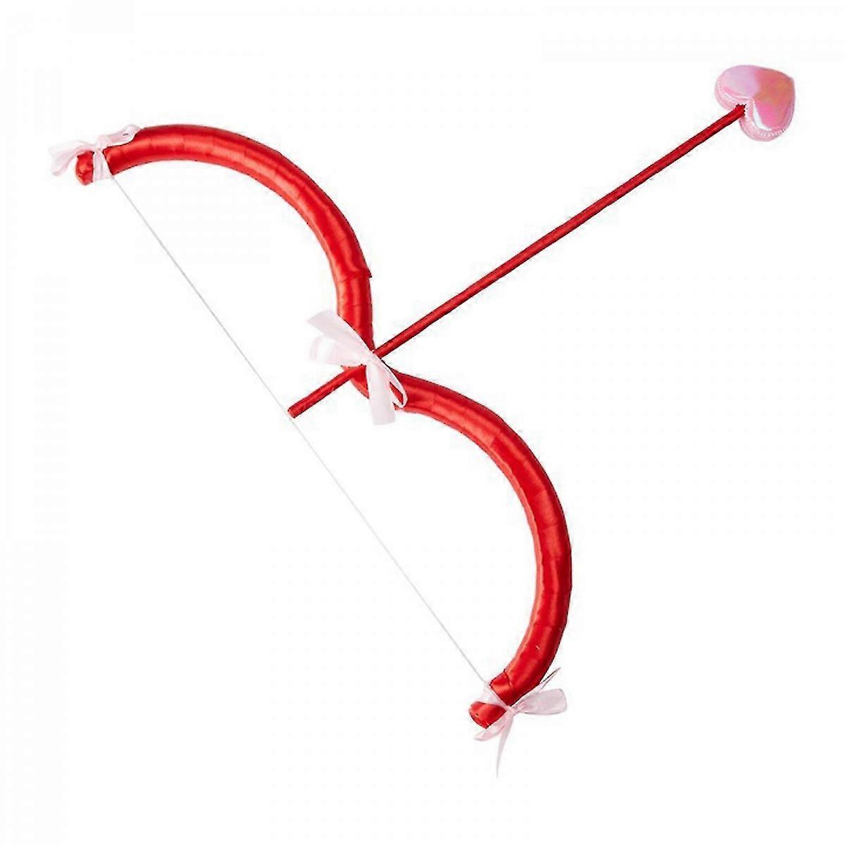 Cupids Bow and Arrow Set, Costume Prop for Valentines Day, Halloween, Party Accessory