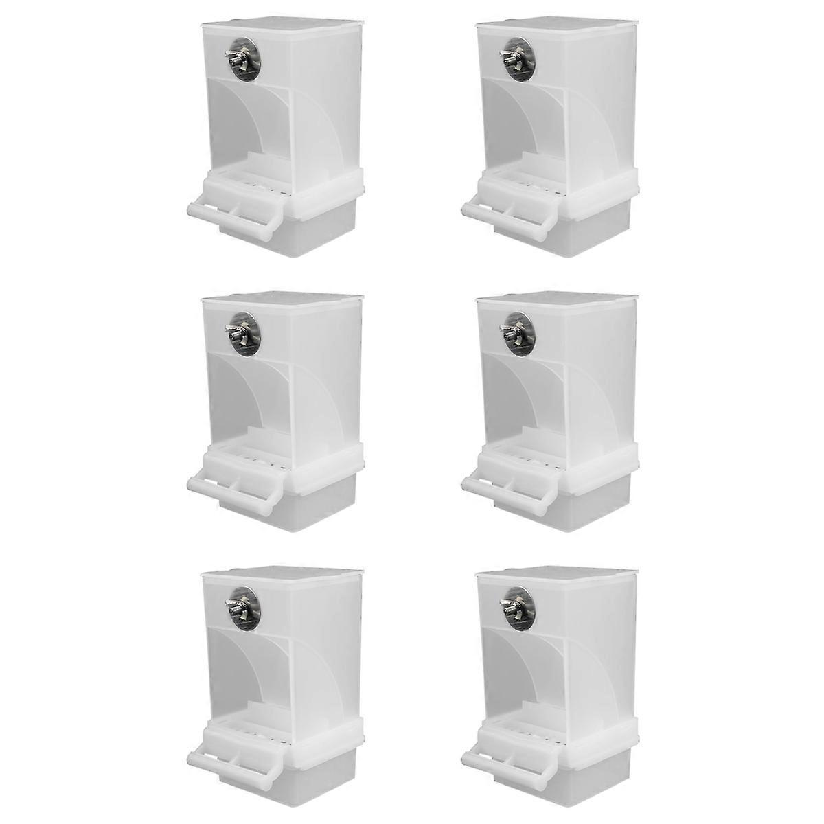 Bird Feeders Automatic Parrot Feeder Drinker Seed Food Container Cage for Small and Medium Parakeets