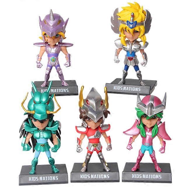 5pc 10cm Saint Seiya Knights Of The Zodiac Hagen Ennestu Shiryu Pvc Action Anime Figure