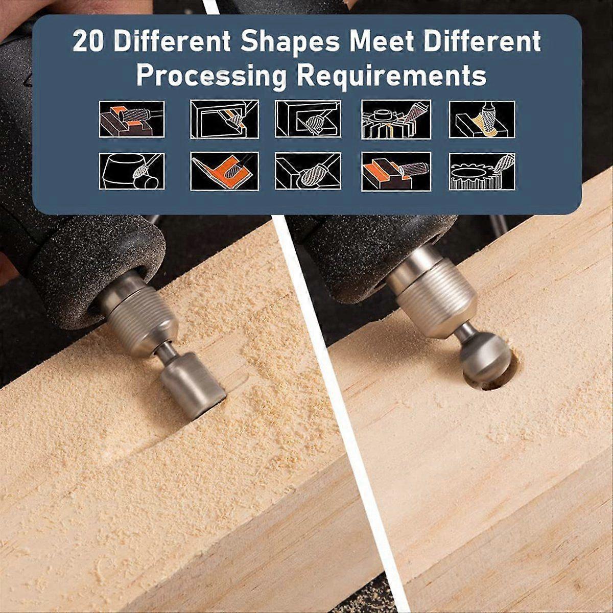Engraving Router Bit Carving Bits, 20 PCS Rotary Tool Accessories