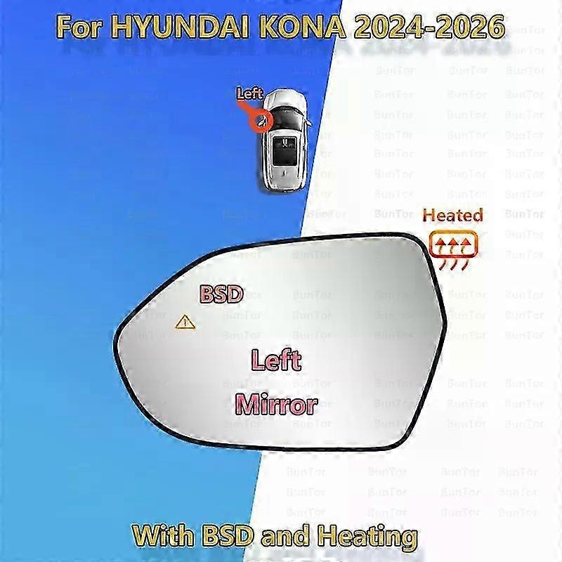 For 2024 2025 2026 Side Rearview Glass With Bsd Heated/87611-be210 87611-be220/wing Lens/car Parts