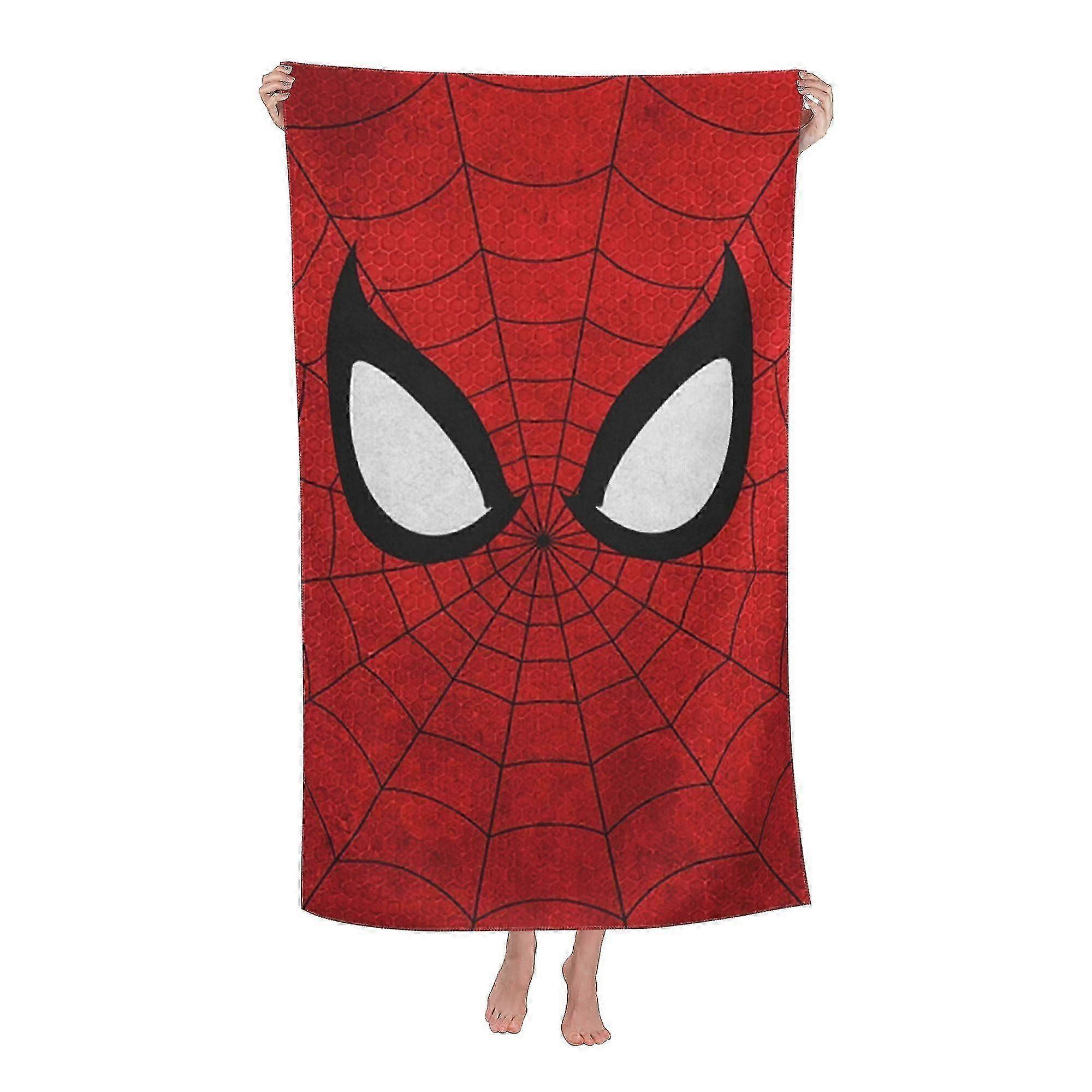 Hämähäkkimiehen rantapyyhkeet, nopeasti kuivuva mikrokuituinen pehmeä ja imukykyinen kylpypyyhe, ulkokäyttöön, ylisuuri rantapyyhe aikuisille ja lapsille, koko 18, paino 25-26