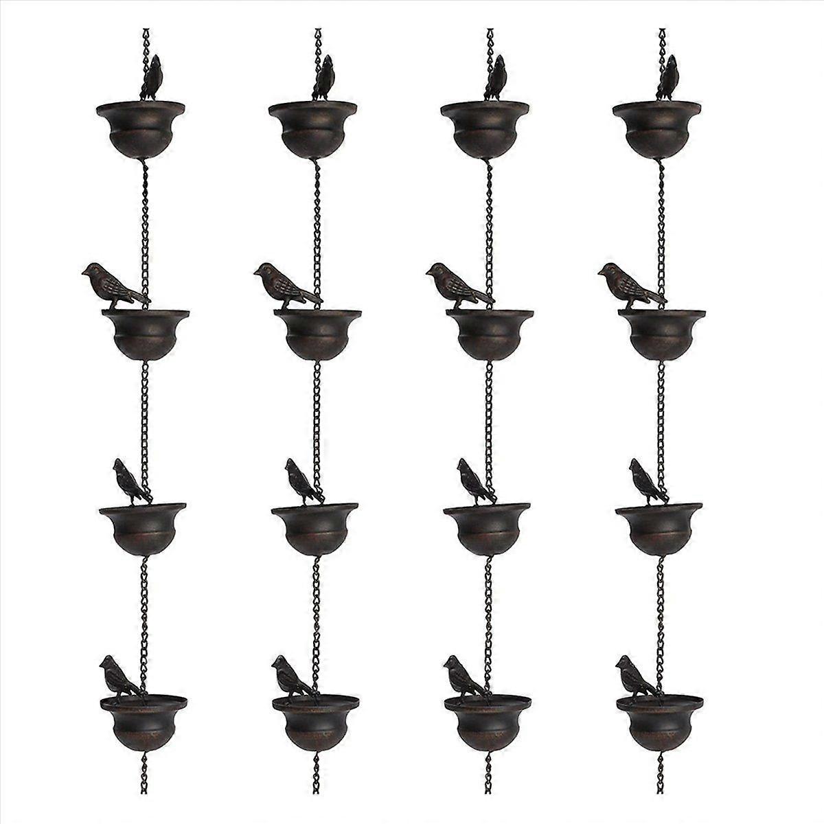 Rain Chains for Gutters Mobile Birds on Cups Rain Chimes