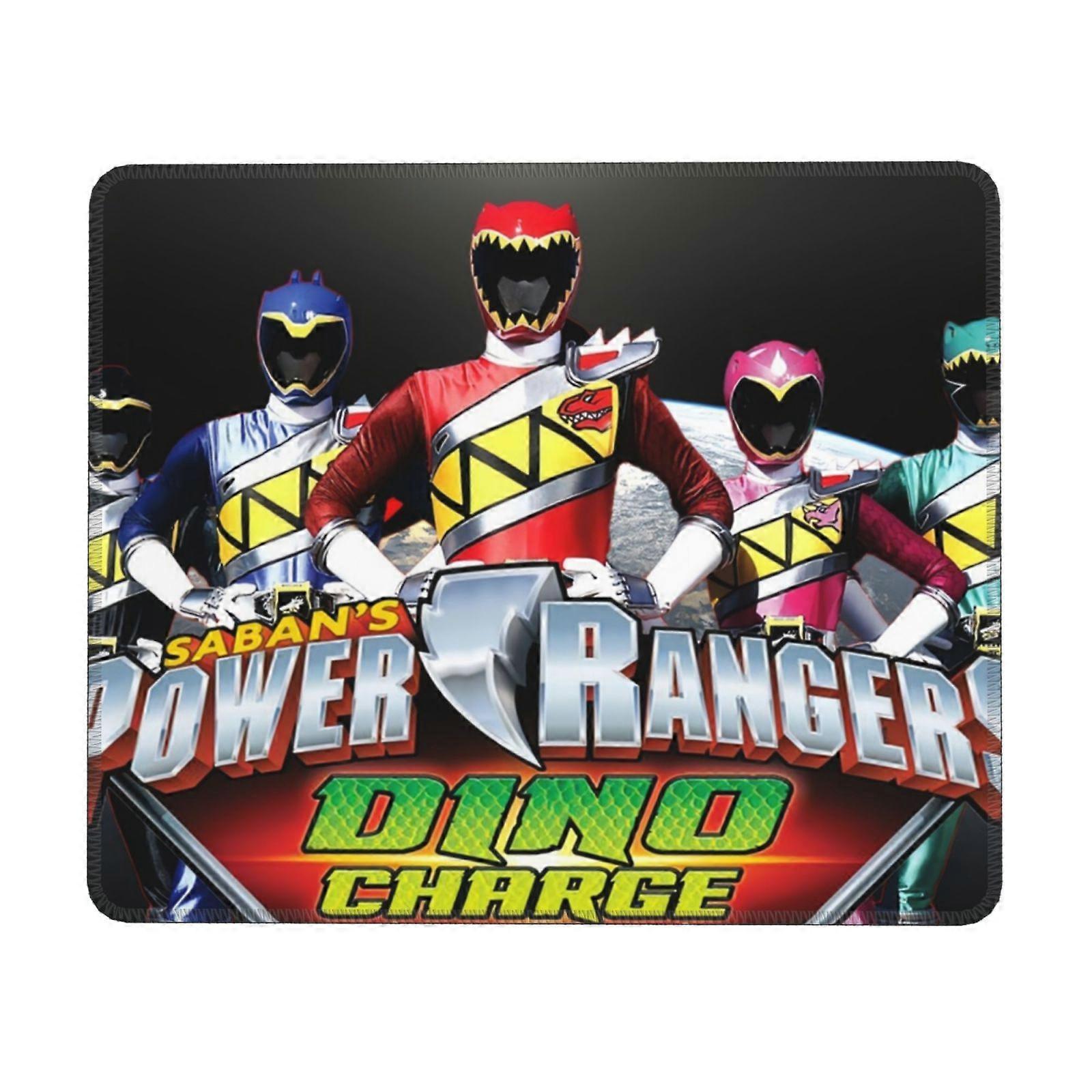 Power Rangers Mouse Pad with Stitched Edge, Non-Slip Rubber Base, Washable Lycra Cloth, Compatible with Computers and Laptops