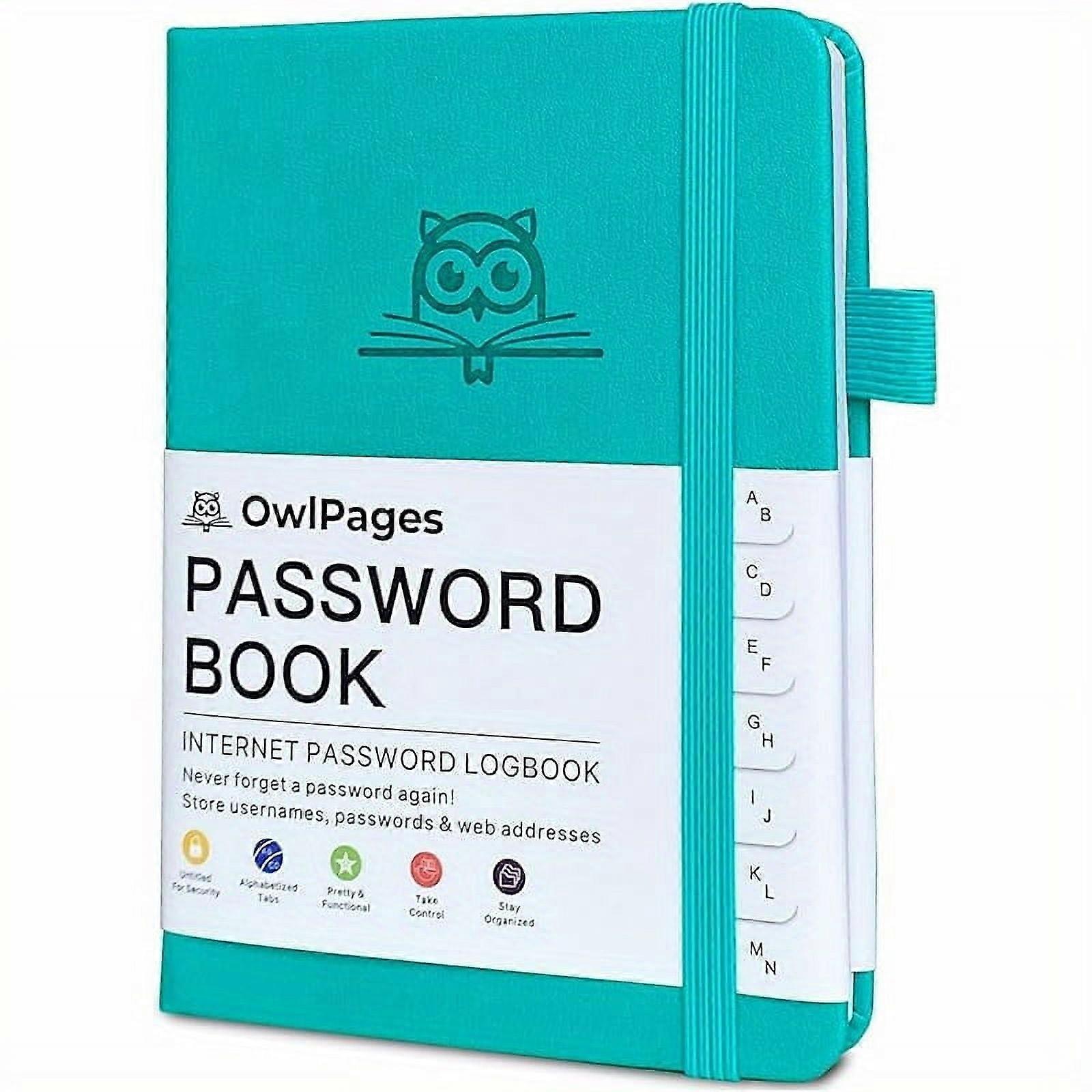 Password Book with Alphabetical Tabs. Hardcover Keeper for Seniors, Internet Logbook Journal, Address Organizer, Pocket Size, Compatible with