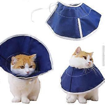 Cat Cone kraag, zachte niet-geweven stof Elizabethaanse kraag, verstelbaar herstel huisdier kegel e-kraag chirurgie om te stoppen met likken en hoofd krabben-voorkomen re