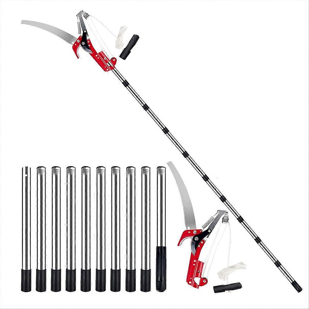 13ft Pole Saws for Tree Trimming, Stainless Steel Tree Trimmers Long Handle Pruner, Tree Pruner Extendable