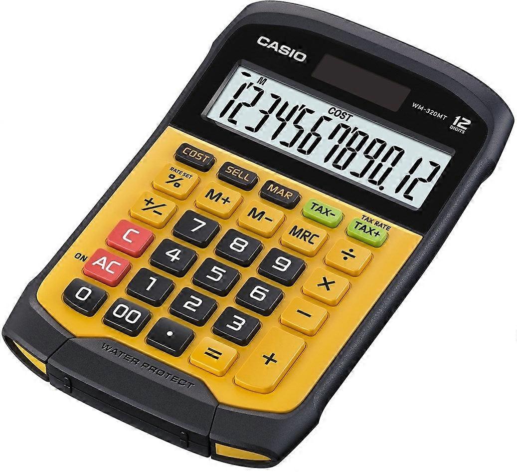 Casio Calculator Office Waterproof Wm-320mt-s, 12-digit Display. Removable Keyboard, 108.5x168.5, Waterproof And Dirt-resistant Level: Ip54