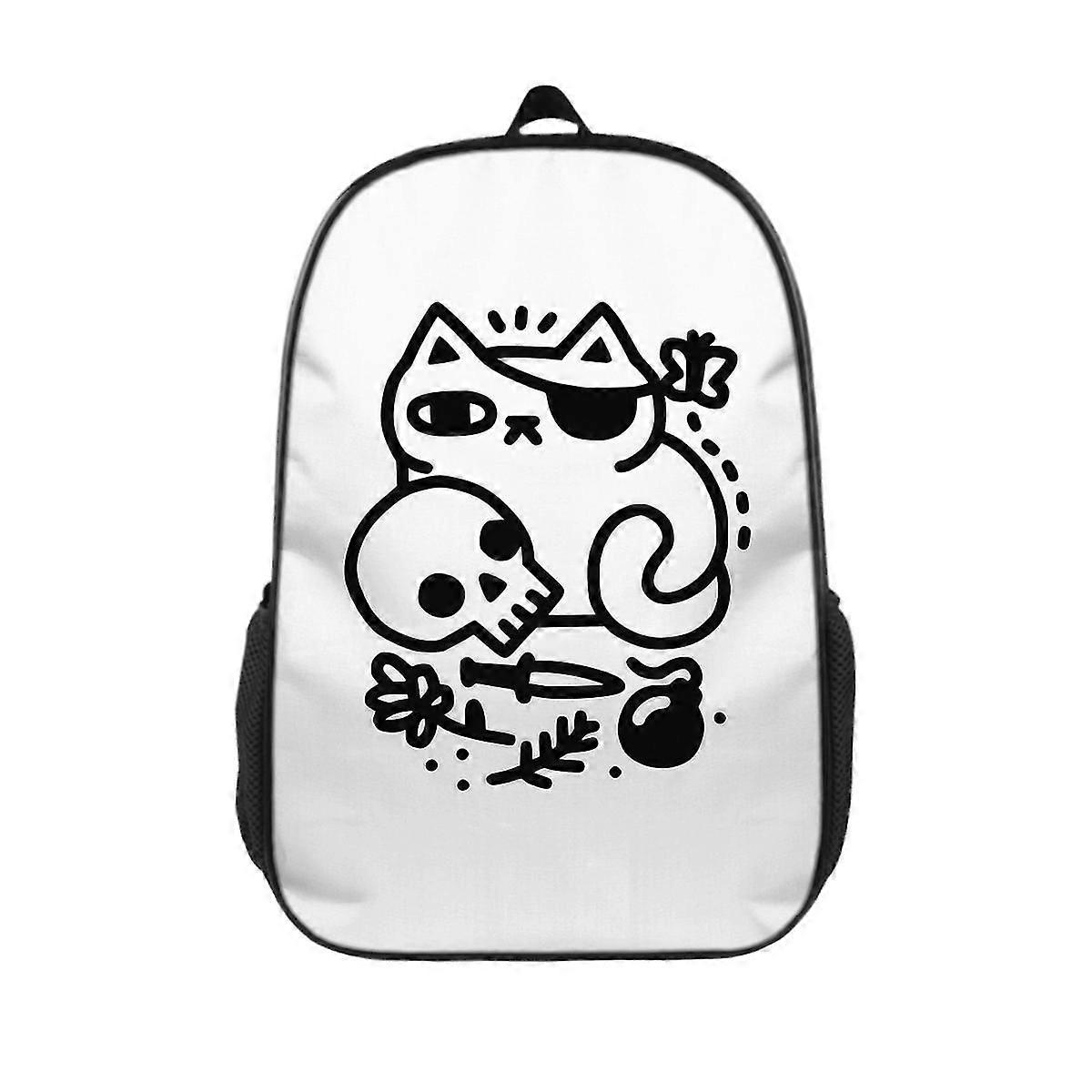 Badass Cat Backpack for School Laptop Daypack