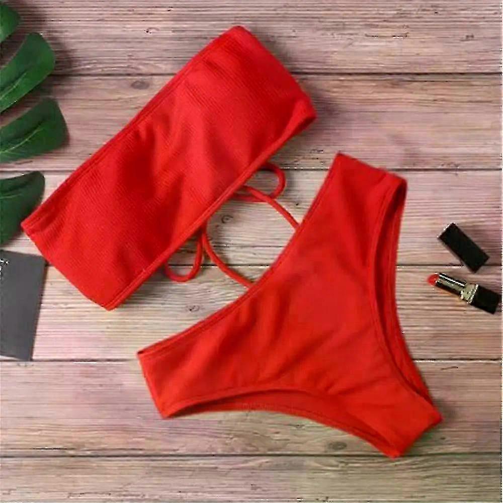 2025 New Tendency Summer Bikini High Waist Seamless Thin Anti-sagging Underwear Without Steel Ring Gathered Invisible Swimsuit miao4