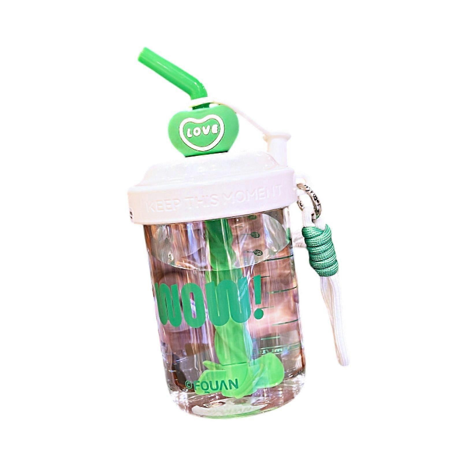 HKUKY Water Bottles With Straw Leak-proof BPA-free, Shaker Cups For Protein Shakese, Frosted Bottle With Carry Handle For Travel,