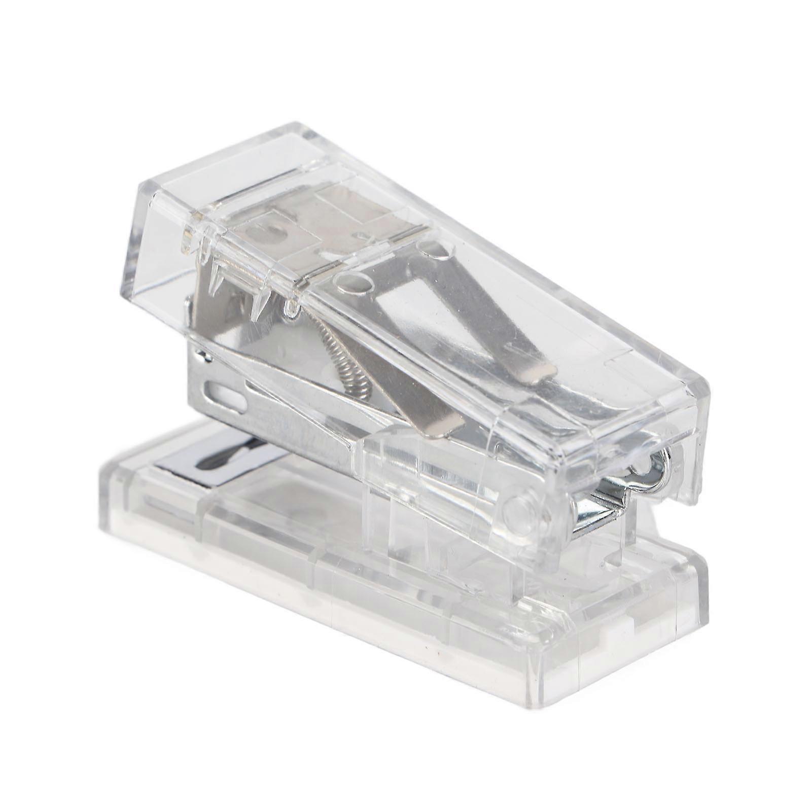 Transparent Desk Stapler Effort Saving Clear Office Desk Stapler with 1000pcs Staple for Office School Home