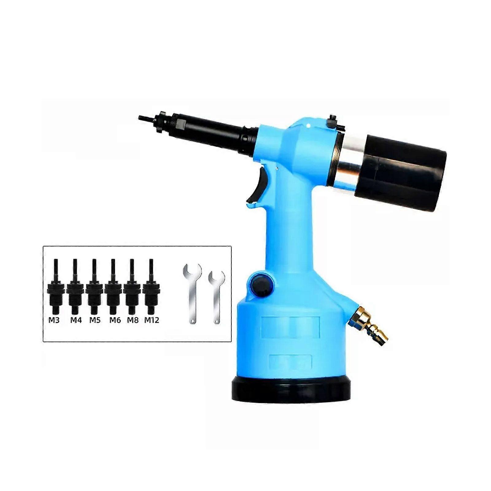 Pneumatic Riveter Gun for Rivet Nuts Air Tool Works with M3-M12 Range