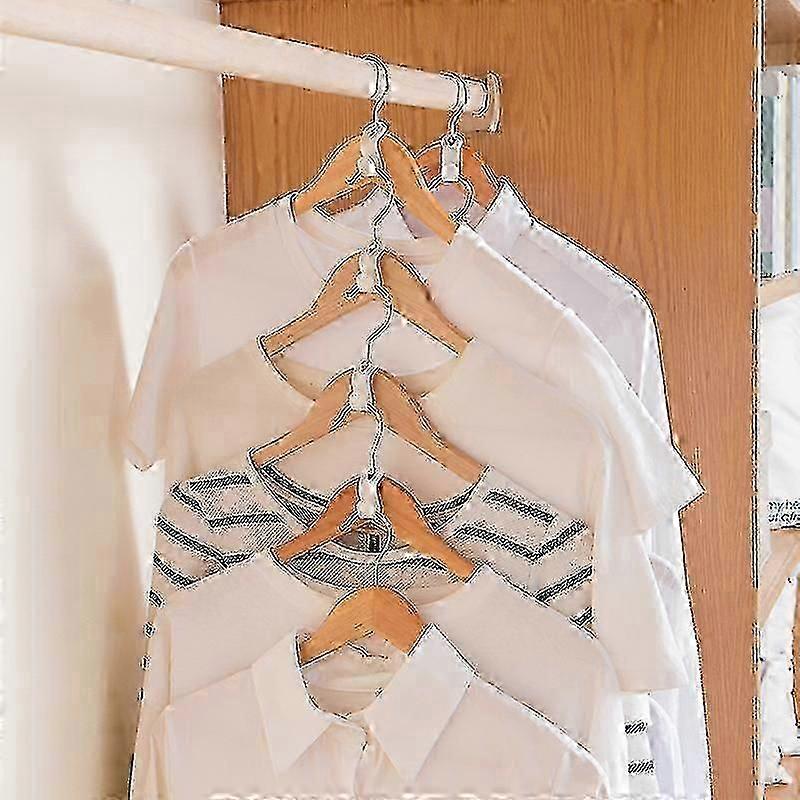 10 Pack Plastic Hanger Hooks, Space Saving, Practical Hanger Hooks for Cabinets, White