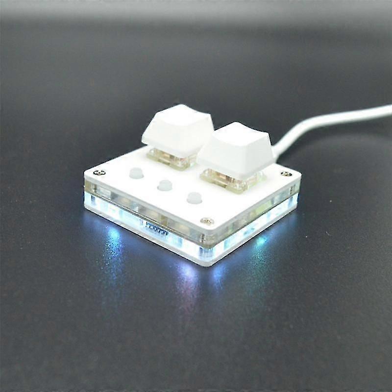 Osu Mini Keyboard 2 Key Gaming Keyboard Programming Macro Keypad Mechanical Keyboard Red Switch, Wh