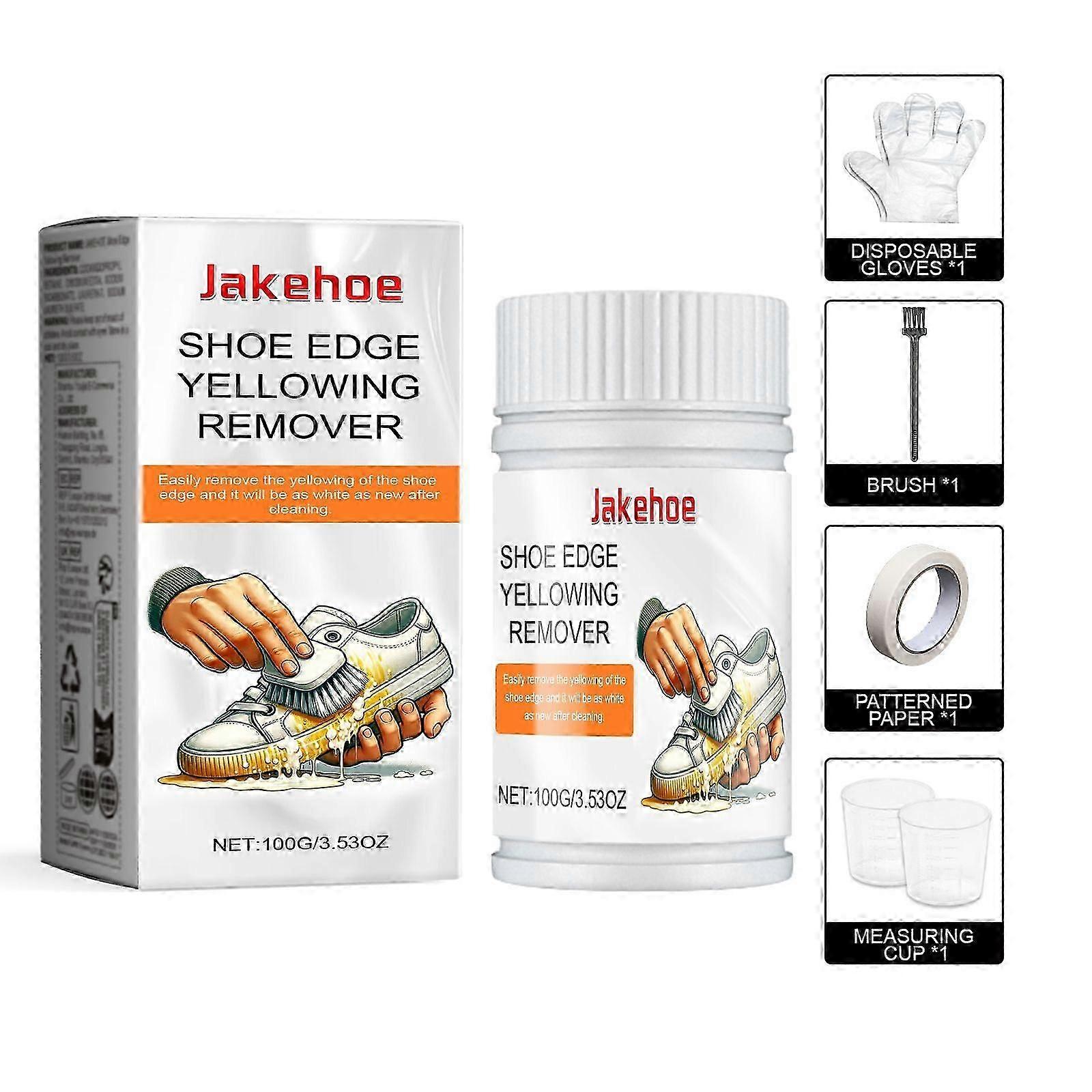 White Shoe Cleaner , Yellow Edge Remover - Deep Cleaning Lotion for Sneakers , All Shoes - Brightens , Restores with Easy Application