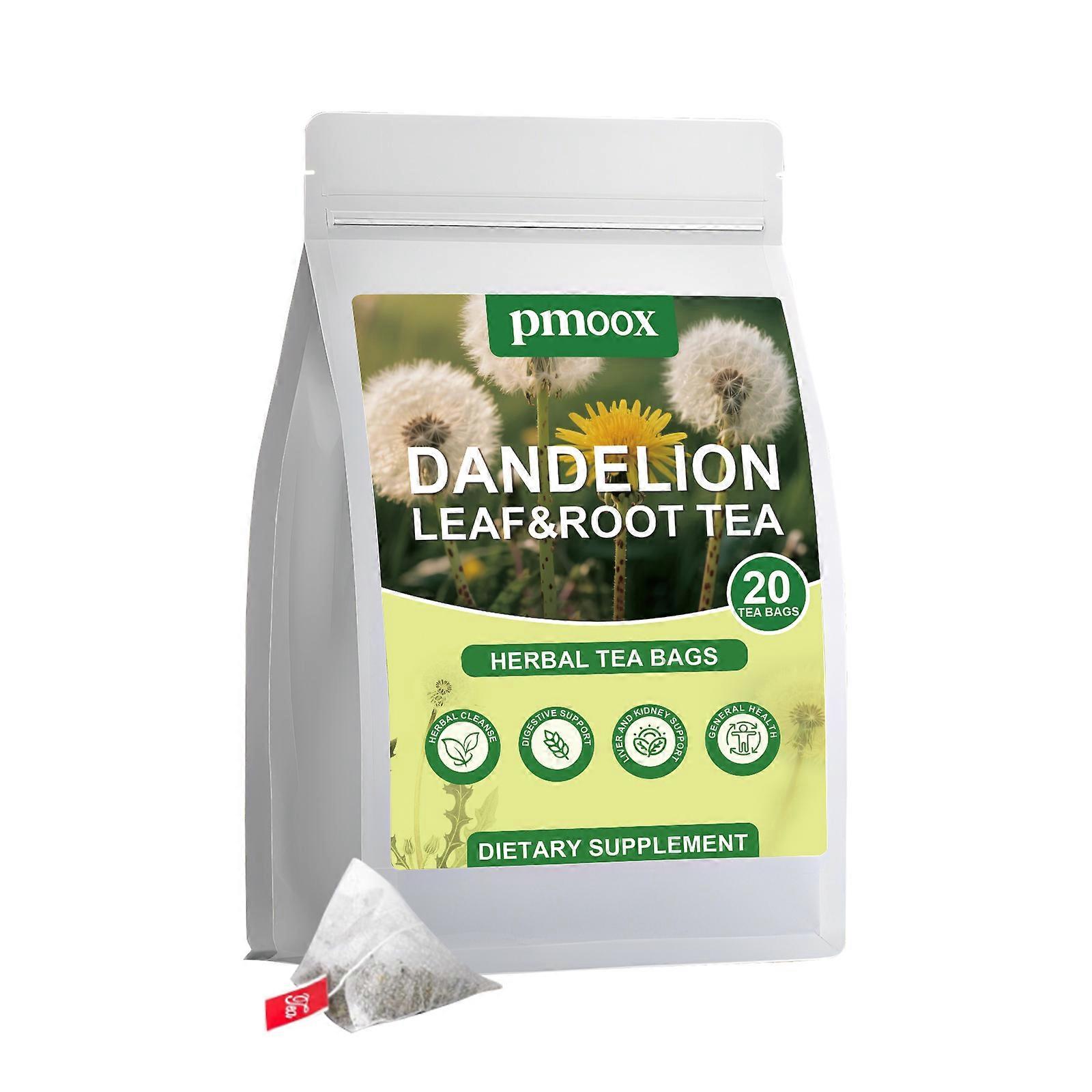 Individually designed dandelion herbal tea bags for convenient everyday brewing.