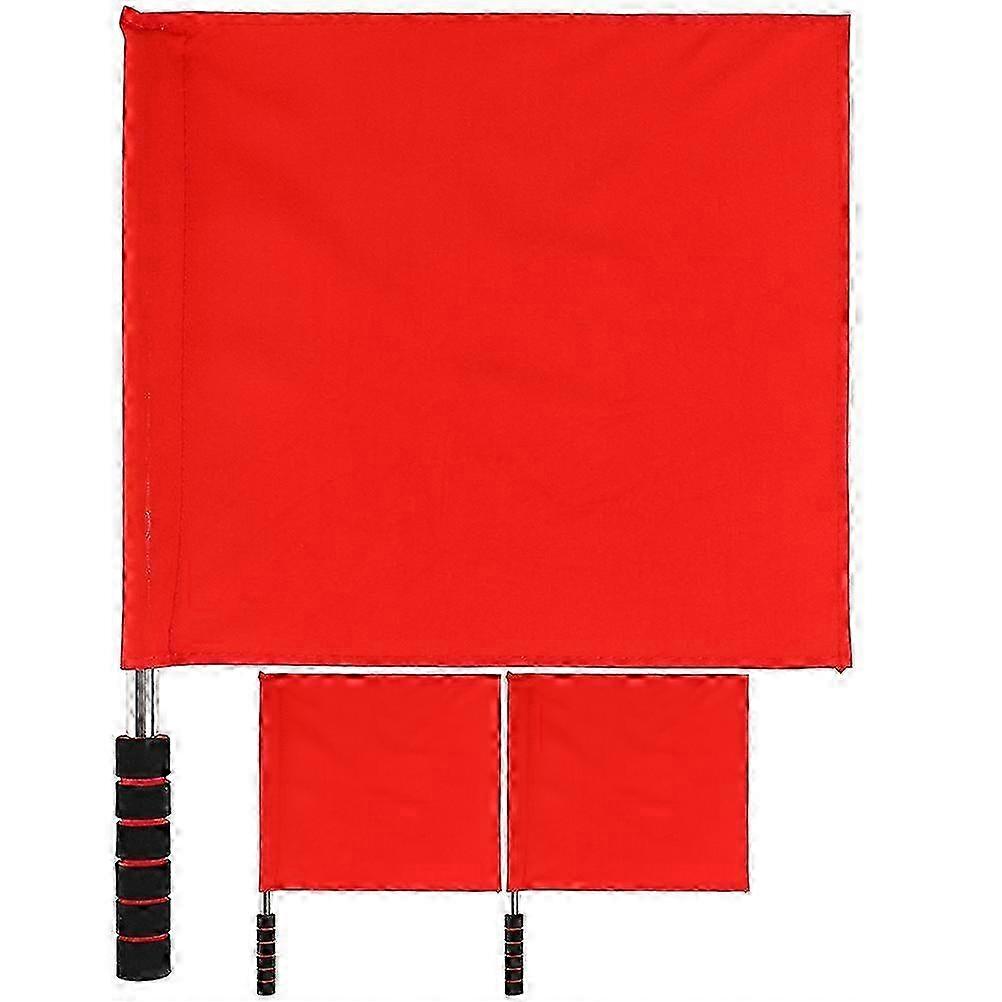 3pcs Flags Traffic Signal Flags Referee Warning Signal Flags Sports Accessory