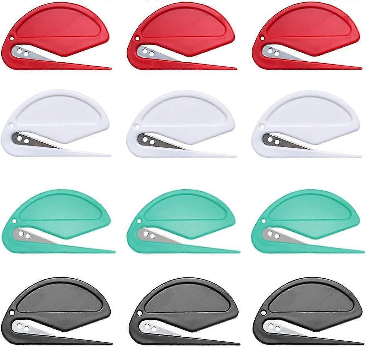 12pcs Envelope Slitter In 4 Color, Colorful Letter Openers For Envelope Opener