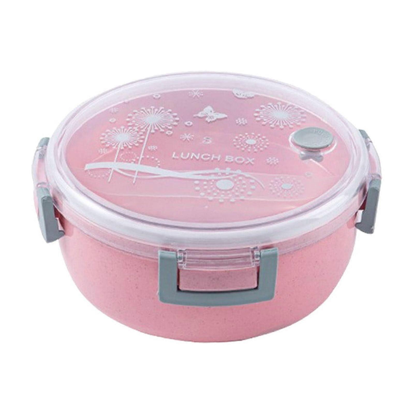 Hiroekza Wheat Straw Lunch Box with Phone Holder, Microwaveable, for Students & Office Workers - Compatible with Clearances