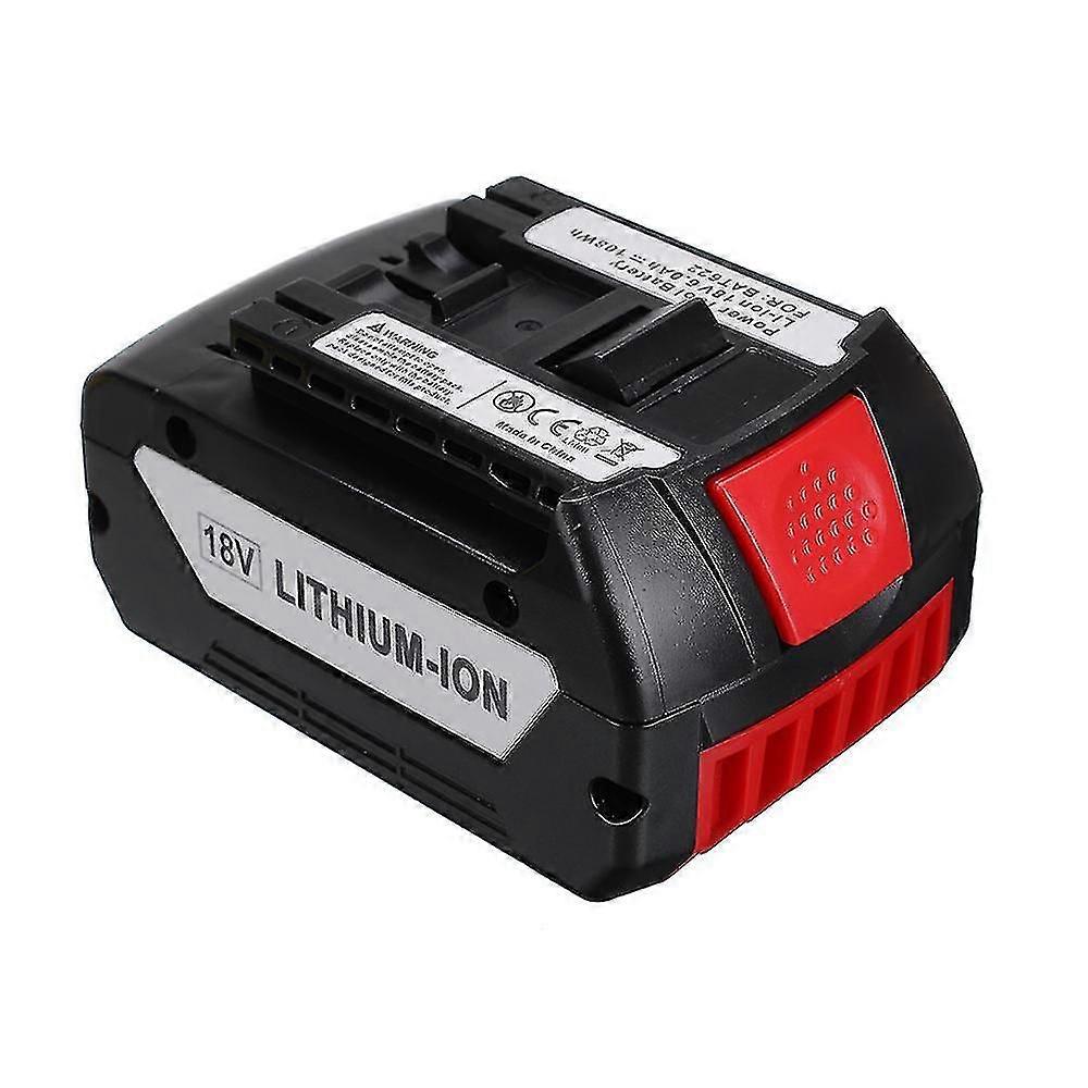 18v 6.0a Rechargeable Li-ion Battery For Bosch 18v Power Tool Backup 6000mah Portable Replacement Bat609 Indicator Light