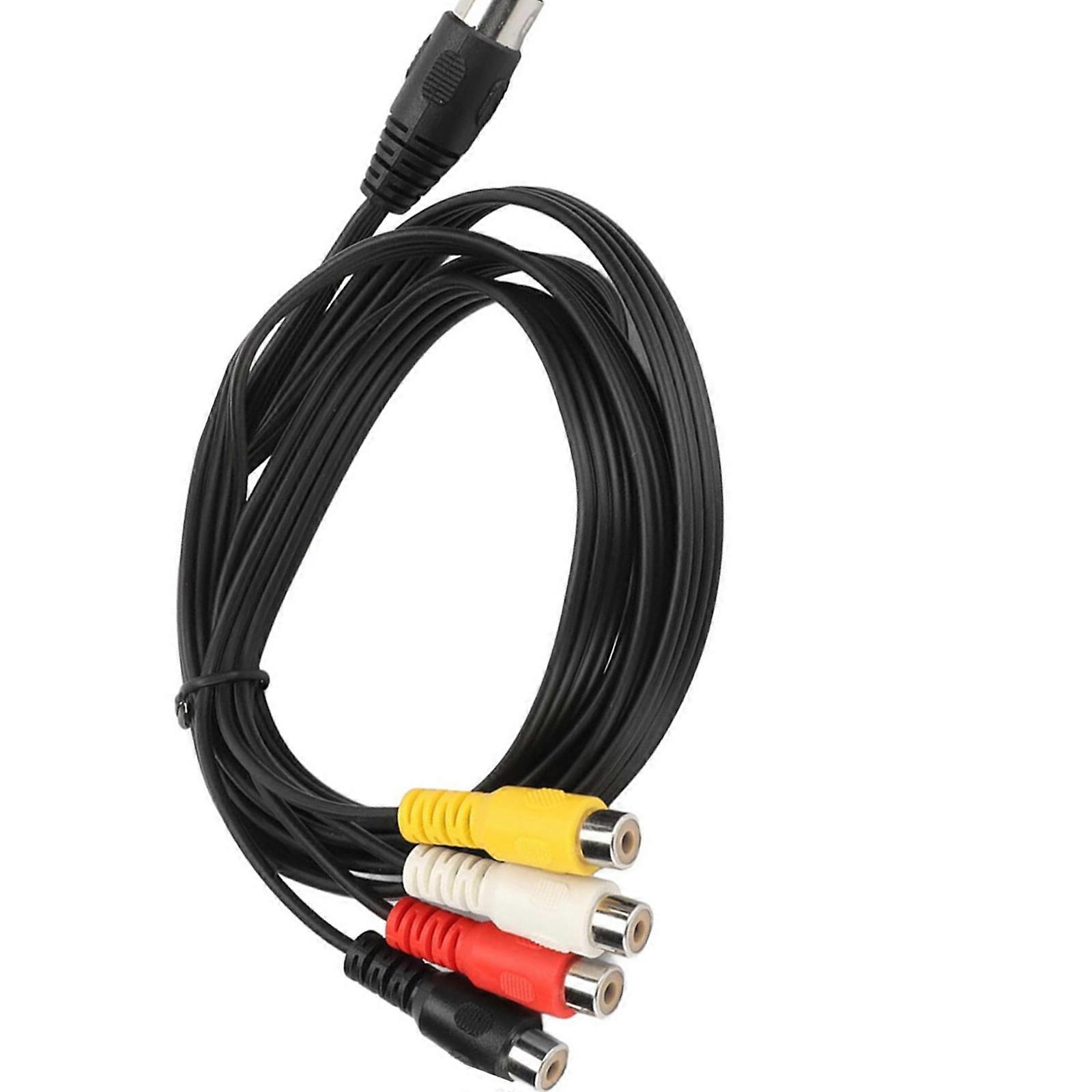 DIN 5 Pin To Square Female Sound Cable Additional Shielding Immediate Connection For Media Room Installations Multicolor