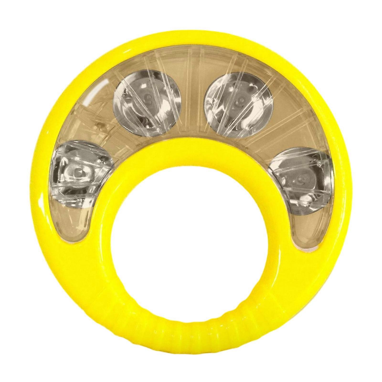Dense Tambourine Rhythm Tool With Double Function Plan As Stirrer And Drum For Travel Friendly Music Making Everywhere  Yellow