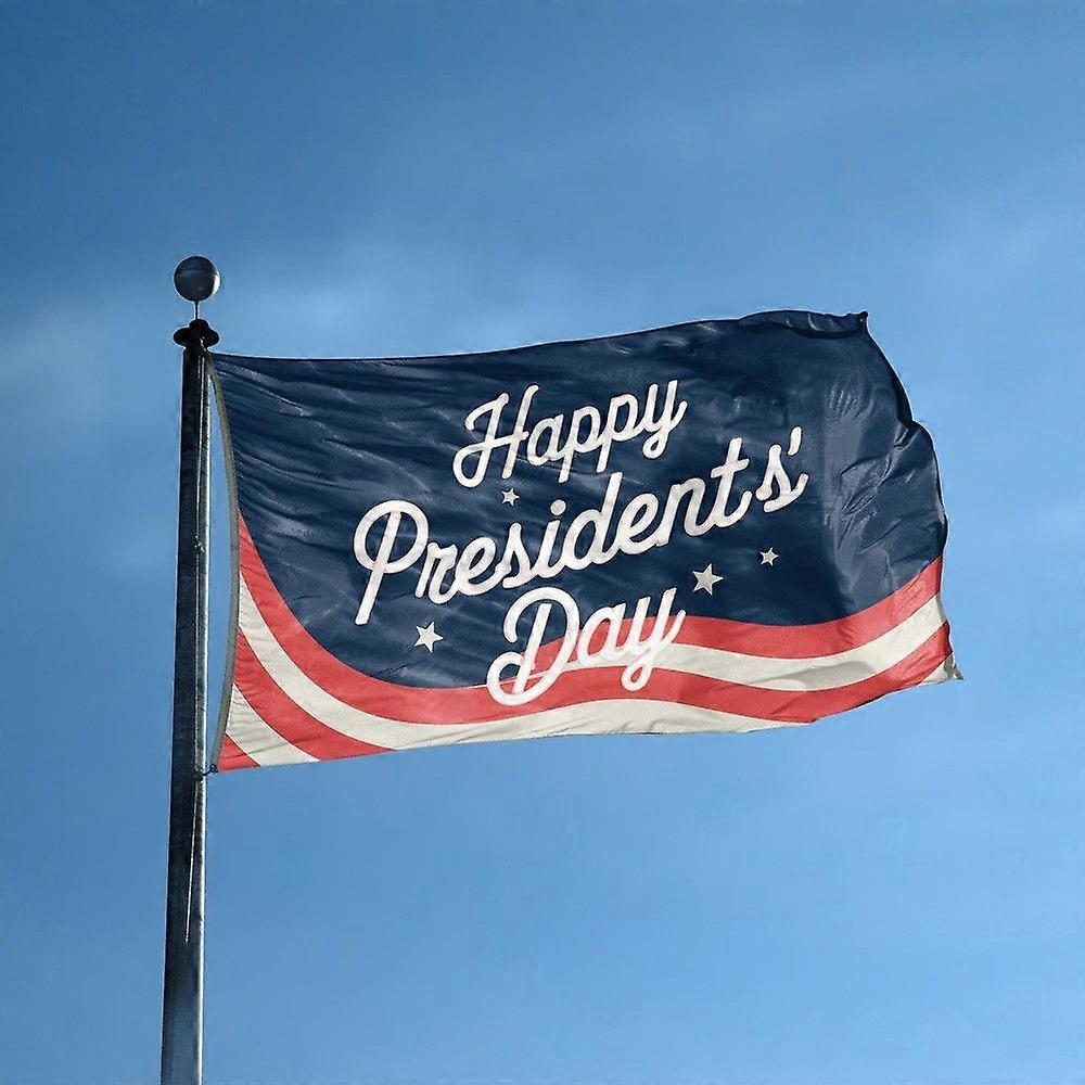 Gratulerer med presidentdagen-flagget