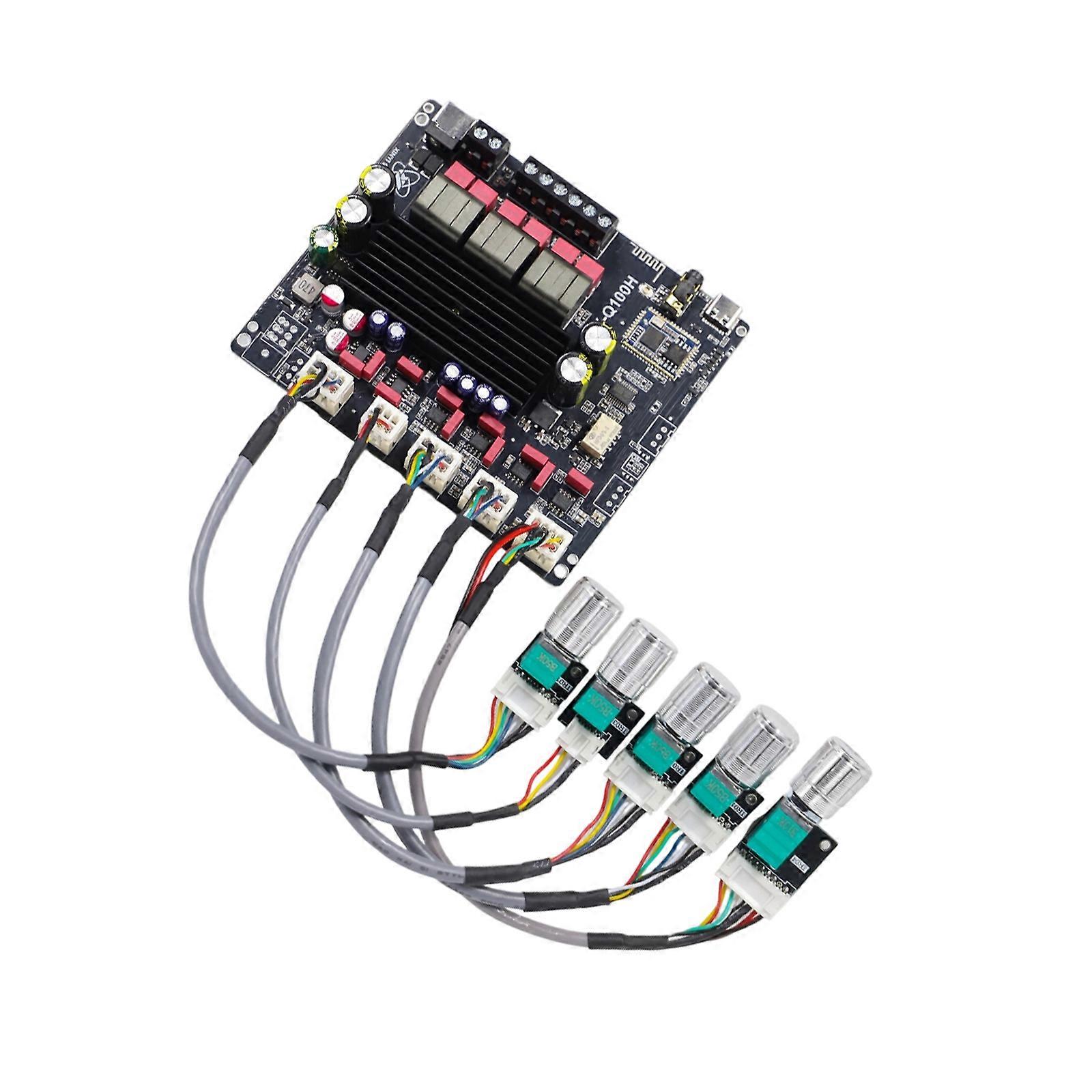 Dense 2.1 Channel Radio Increaser 50Wx2 100W Subwoofer Tall Resolution Sound AptX Multicolor